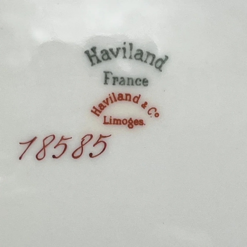 Vtg Limoges Floral Porcelain Dinner Plate Haviland France, Haviland & Co Limoges